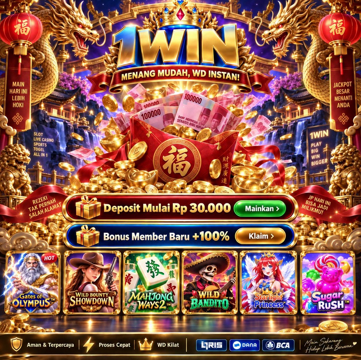 1WIN - 1win Jelajahi Ragam Slot Online dengan Tema Menarik